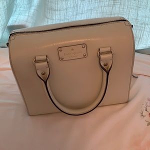 Kate Spade White Boston Bag with a wallet for free